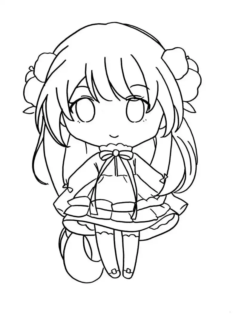 q版动漫|初级动漫女生人物|附线稿 临摹表明出处