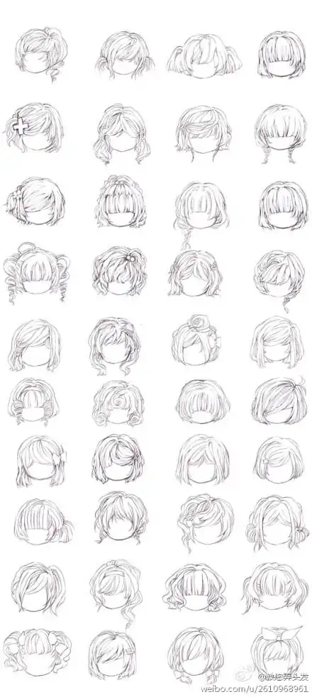 动漫人物发型大全