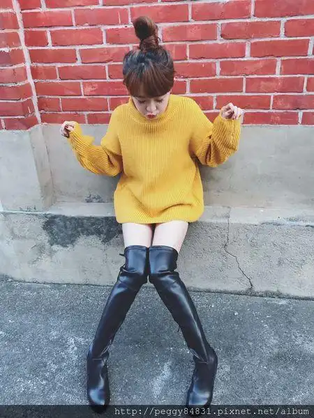 【小只女穿搭】151女孩过膝长靴实穿照