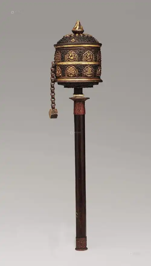 5381西藏17世纪铜转经轮
