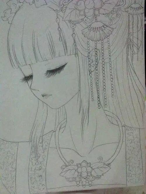 教你画古装人初学古装美女简笔画简笔画的古装动漫女孩简笔画奇迹暖暖