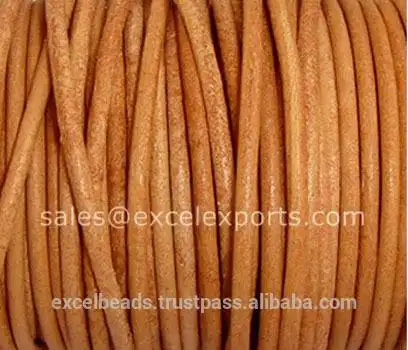 best quality tan color natural leather cords for making
