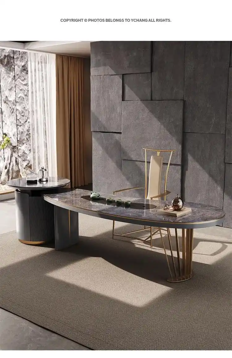 奢石茶桌 茶桌茶台 高级定制.轻奢岩板茶台桌设计师款现代简约 - 抖音
