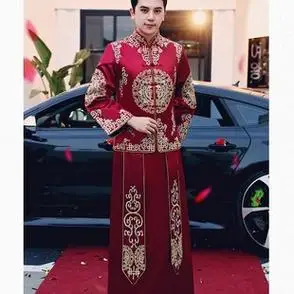 新款新郎结婚中式龙凤褂喜服接亲敬酒礼服大码古装秀禾服男士