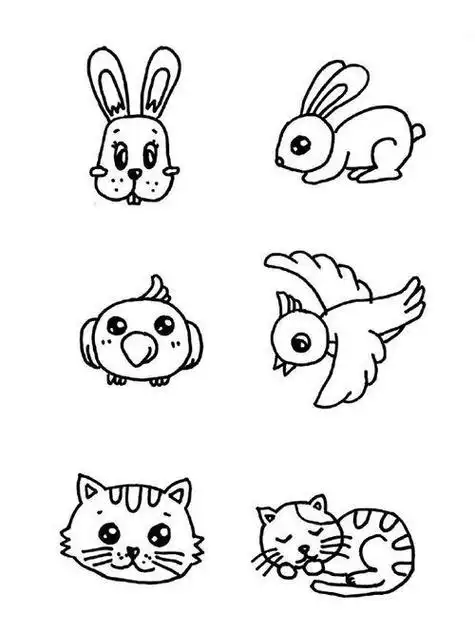 小动物的简笔画小动物的简笔画呆萌可爱