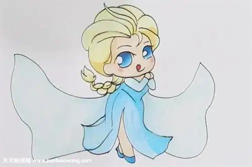 如何画艾莎安娜简笔画