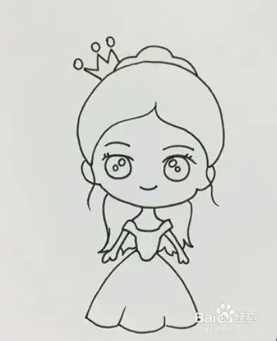 公主的简笔画教程