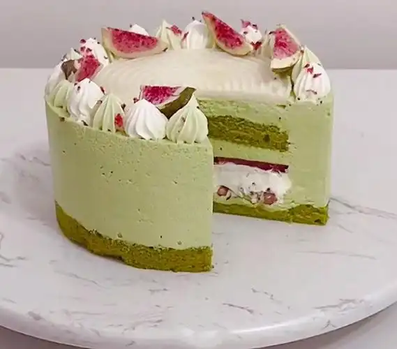 抹茶慕斯切块蛋糕的做法