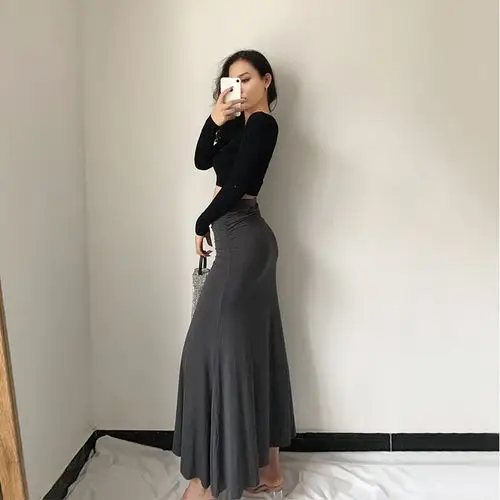 共270 件紧身包臀开叉半身裙子长裙子相关商品