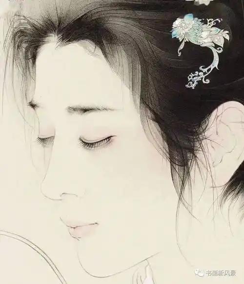 一组极美的工笔人物画