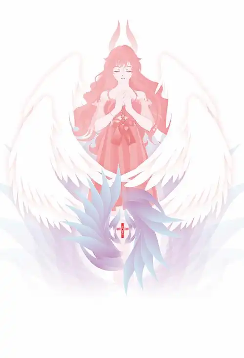 武汉加油!守护天使插画