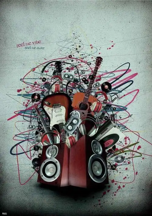 与音乐有关的创意艺术作品.