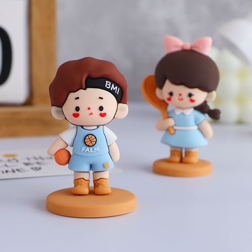 运动风男孩女孩软胶装饰玩偶摆件居家车载潮玩卡通个性纪念情侣