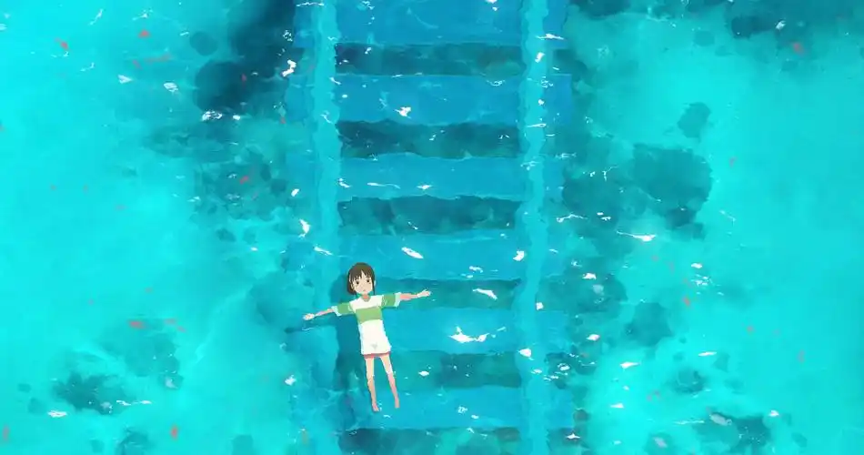 壁纸截图《小千海上列车道动态壁纸》是动漫《千与千寻》的精美同人