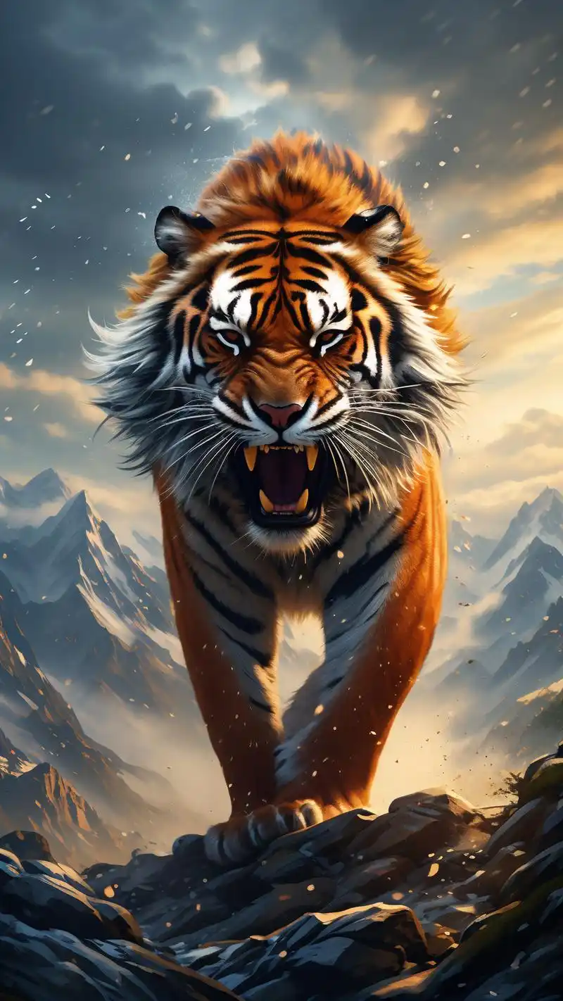 来看看这组震撼的咆哮老虎壁纸吧!