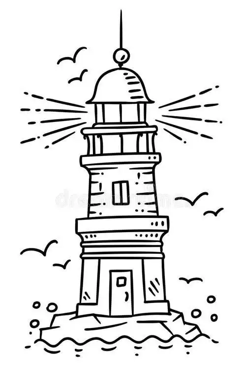 灯塔简笔