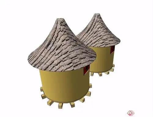 谷仓详细素材设计su模型[原创]