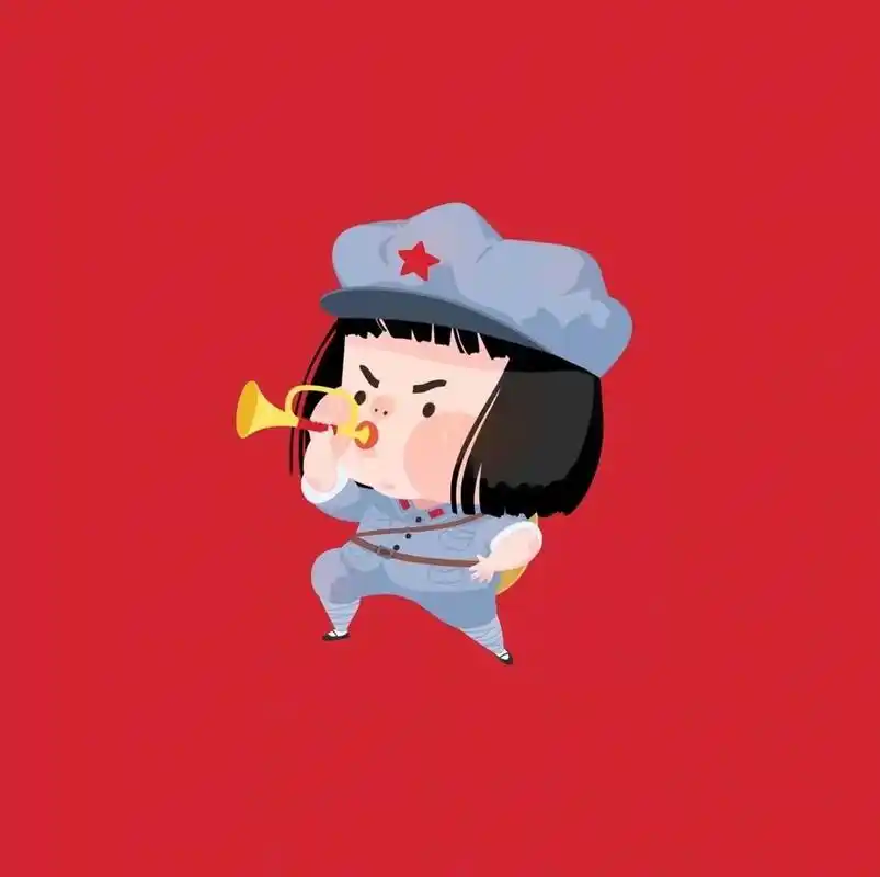 八一建军节卡通插画