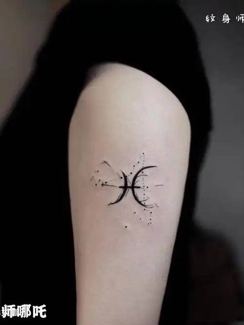 双鱼座_纹身图案手稿图片_哪吒的纹身作品集