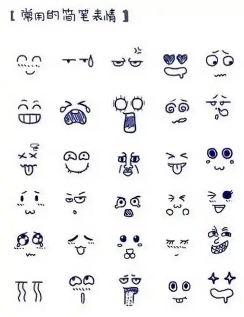 表情包简笔画表情包简笔画可爱呆萌