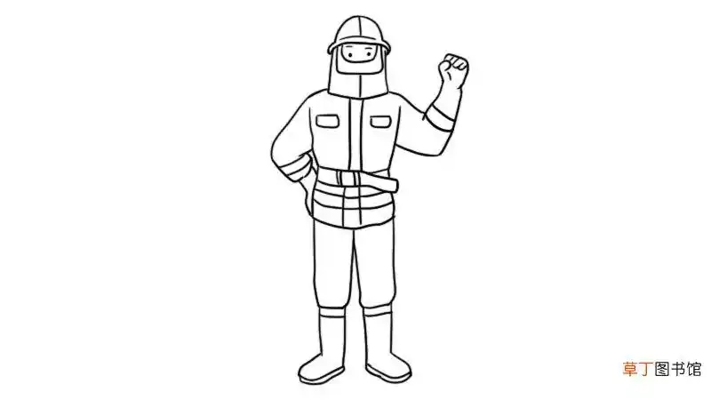 消防员简笔画