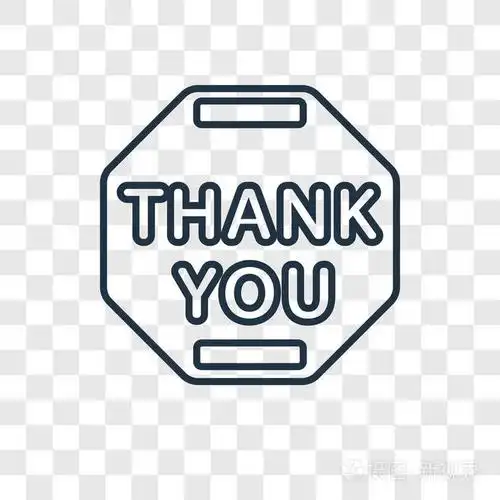 谢谢你在透明背景上隔离的图标.