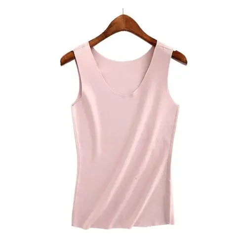 加绒背心女无痕保暖内衣发热背心加厚上衣德绒圆领大码打底衫冬款