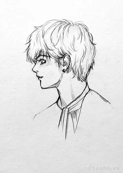 diagram本期要分享给大家的是,一个动漫侧脸男孩绘画步骤,动漫人物是