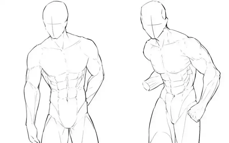 活动作品绘画参考人体小白该怎样练男性人体