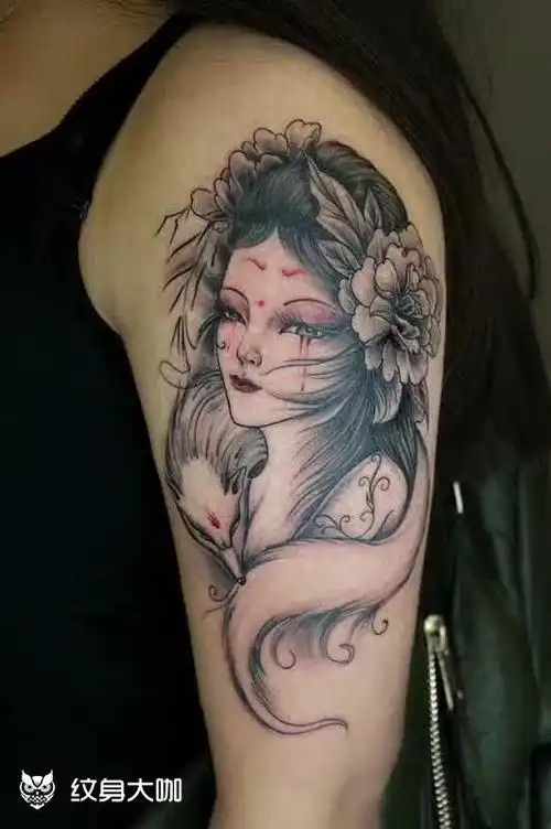 艺伎_纹身图案手稿图片_老路的纹身作品集