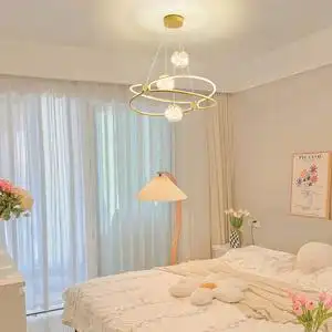 卧室吊灯轻奢环形温馨女孩公主婚房灯创意个性满天星ins风主卧灯