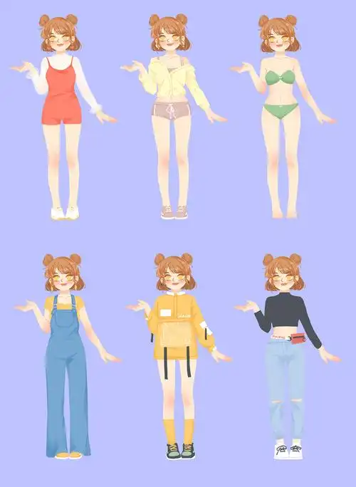 换装小人|插画|创作习作|麦哲maizhe - 原创作品 - 站酷 (zcool)