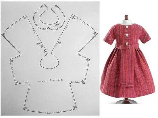 为洋娃娃量身定做漂亮的衣服,芭比娃娃缝纫详细的教程