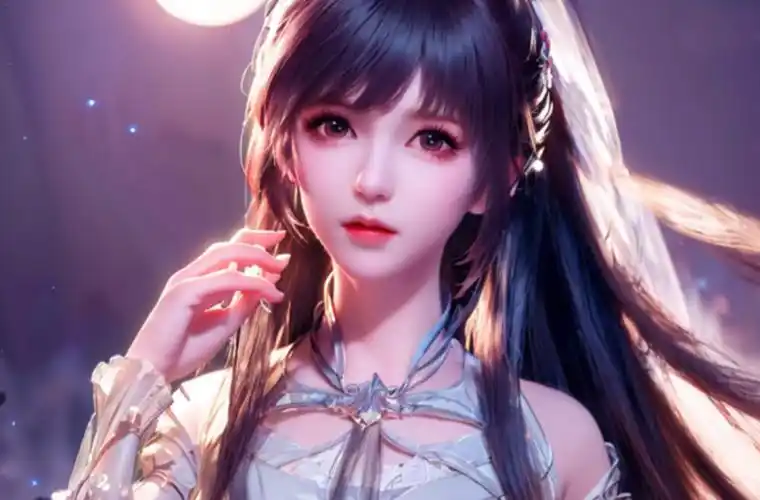 斗罗大陆婚纱小舞绝美登场白色蕾丝抹胸装加绝美头纱形象气质太美了