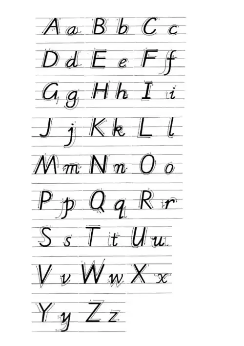 英语国际音标手写体26个字母手写体