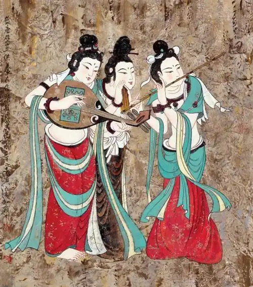 敦煌梦欣赏谢晓冰先生敦煌壁画作品三