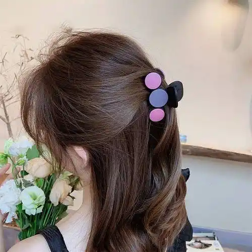 新品 韩式抓夹小号发抓优雅发夹女后脑勺马尾气质半扎发卡短发夹