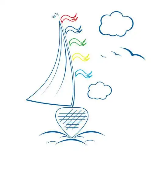 有关扬帆起航的简笔画