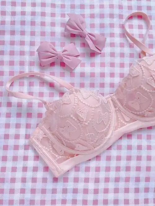 少女心狙击没有人能拒绝粉色蝴蝶结内衣