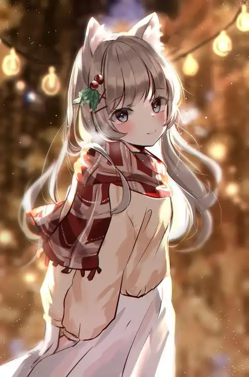 白发蓝瞳喵银子