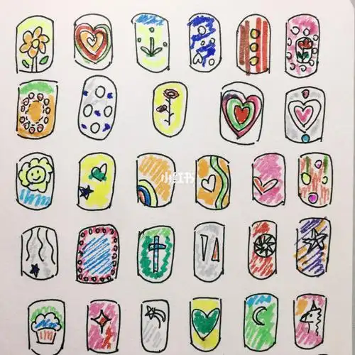 美甲图案简笔画人脸