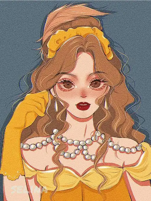 即使是走相同的宫廷风,贝儿公主的造型也改变不了多少,画师太太只能在