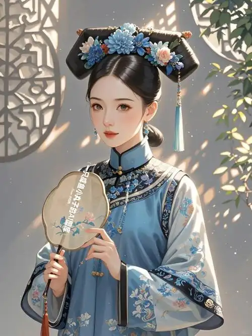 宫廷佳人清宫美人古装手绘ai手绘