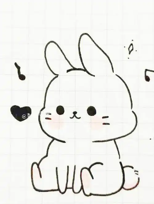 可爱简笔画  #绘画  #儿童简笔画  #软萌兔  #简笔画教程  ##我家