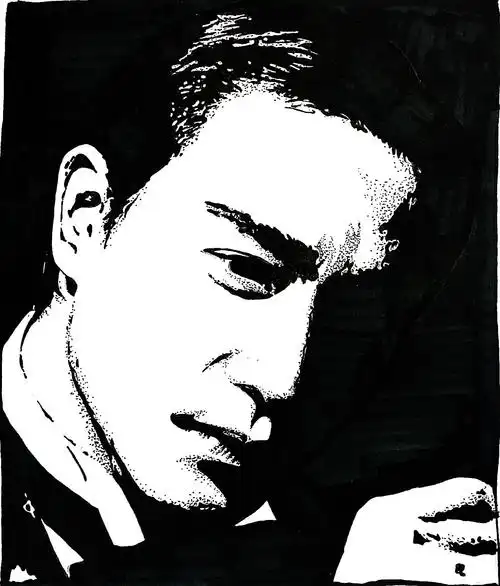 马克笔手绘张国荣插画