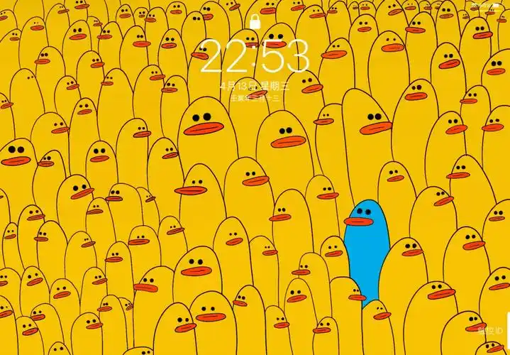 绘画小白自制ipad壁纸好多好多鸭