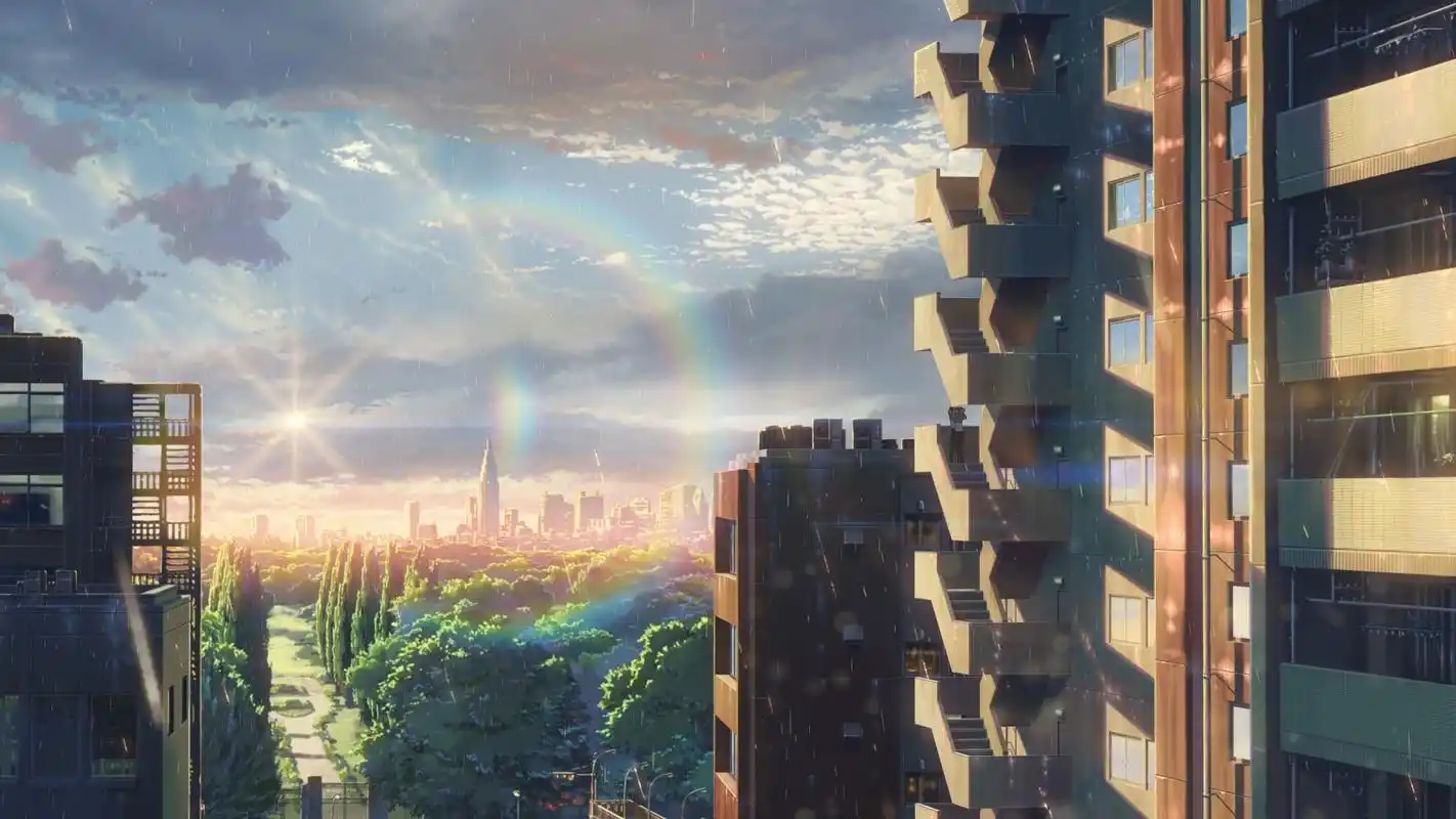 言叶之庭清新治愈风景桌面壁纸