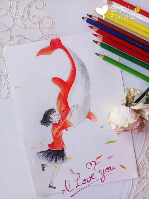 彩铅手绘 大鱼海棠|附步骤