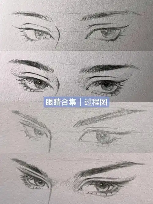 眼睛画法一组男生眼睛合集