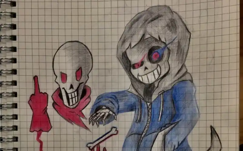 【彩铅手绘】dust sans(尘埃sans)2.0重制(新人)